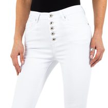 Bílé dámské džíny
