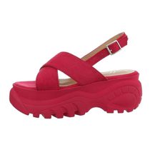 Růžové dámské sandály