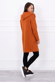 Asymetrický sveter s kapucňou