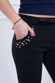 Teplákové kalhoty s perličkami