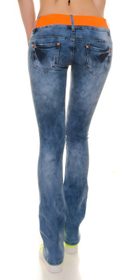 Moderní džíny dámské s páskem