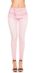 Ružové skinny džínsy