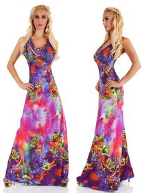 Dlouhé barevné letní šaty