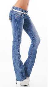 Dámské džíny s páskem