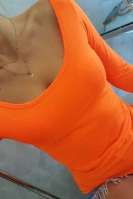 Oranžové dámské tričko