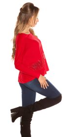 Červený ležérný sveter