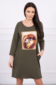 Dámské šaty plus size s potiskem