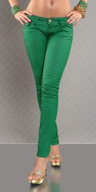Zelené skinny džínsy