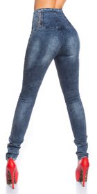Skinny jeans s vysokým pasem
