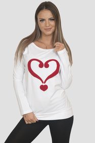 Biele tričko s aplikáciou srdca