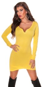 Žluté šaty z úpletu