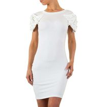 Bílé šaty s perličkami