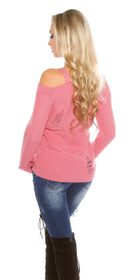 Ružový dámsky sveter