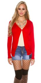 Trendy dámský cardigan-červený