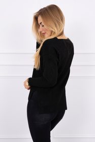 Černý pletený svetr
