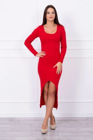 Červené asymetrické šaty