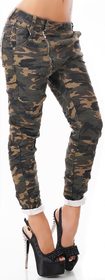 Trendy dámske džínsy camouflage