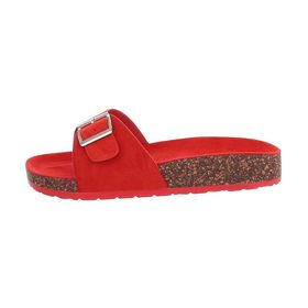 Červené dámské pantofle