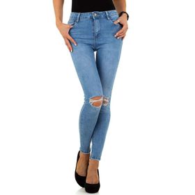 Skinny džíny s děrováním