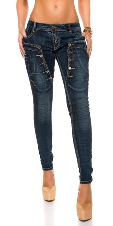 Moderní džíny s knoflíky