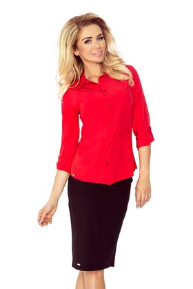 Červená dámska košeľa MM 017-1