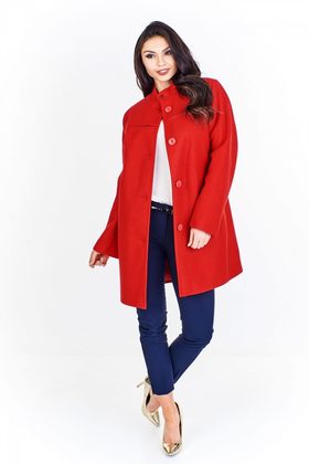 Vlnený červený kabátik