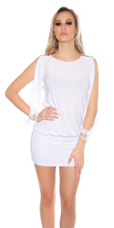 Dámské bílé mini šaty