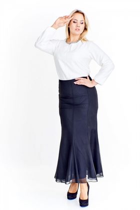 Dlouhá šifonová sukně plus size