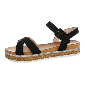 Čierne letné sandále
