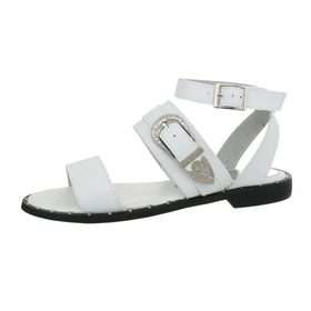 Biele dámske sandále