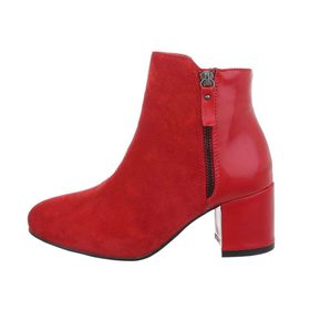 Červené kotníkové boty