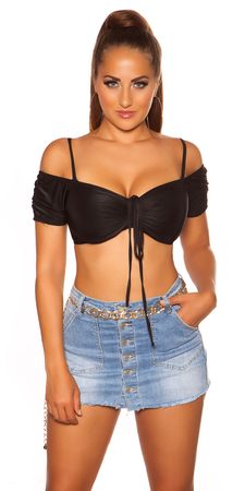 Čierny crop top