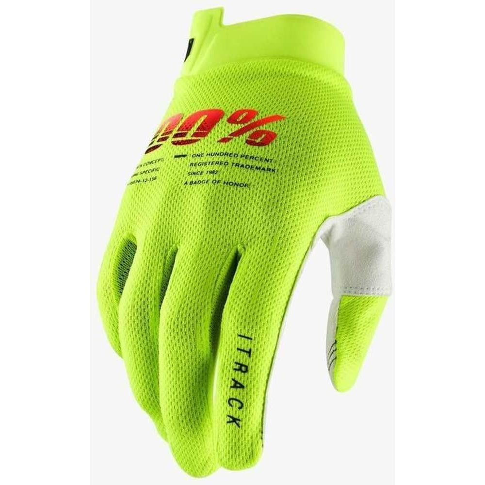 ITRACK Youth Gloves Fluo Yellow