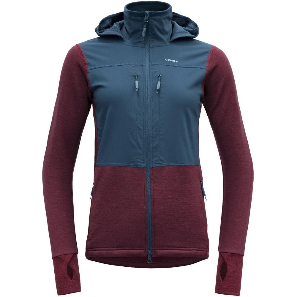 Herøy Hybrid Merino Jkt Wmn, Beetroot/Flood