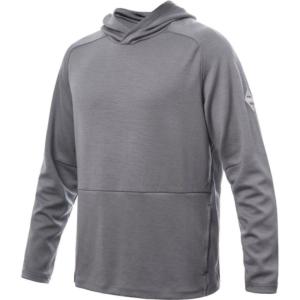 MERINO UPPER traveller pánská mikina s kapucí šedá