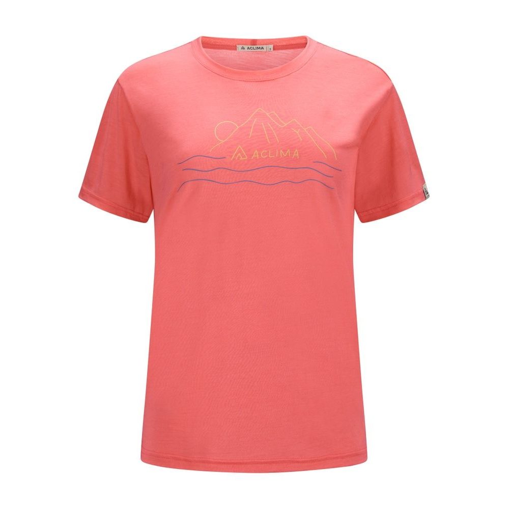 LightWool 140 Tee Sunset W's Sun Kissed Coral
