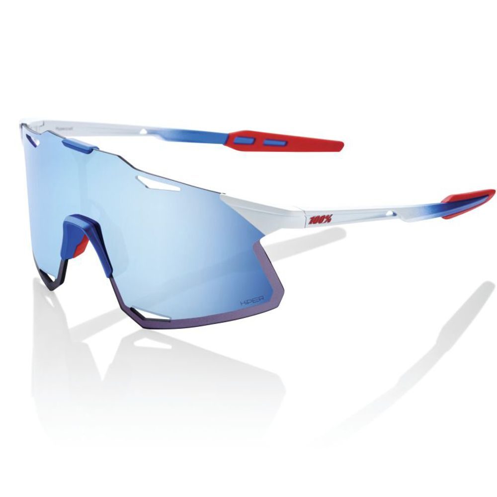 HYPERCRAFT - Total Energies Team Matte White / Metallic Blue - HiPER Blue Multilayer Mirror