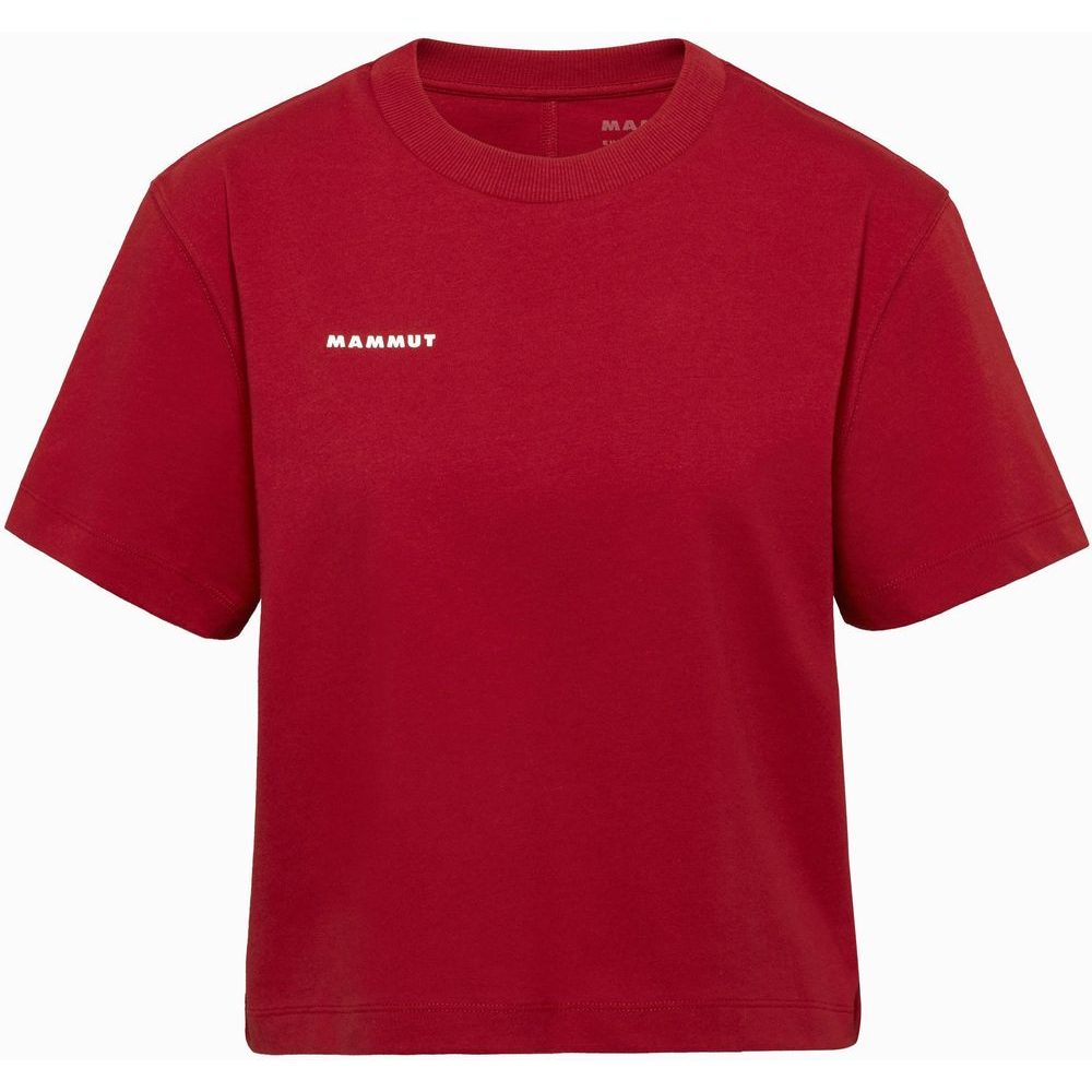 Base Cropped T-Shirt Women Mini Logo dark mammut red