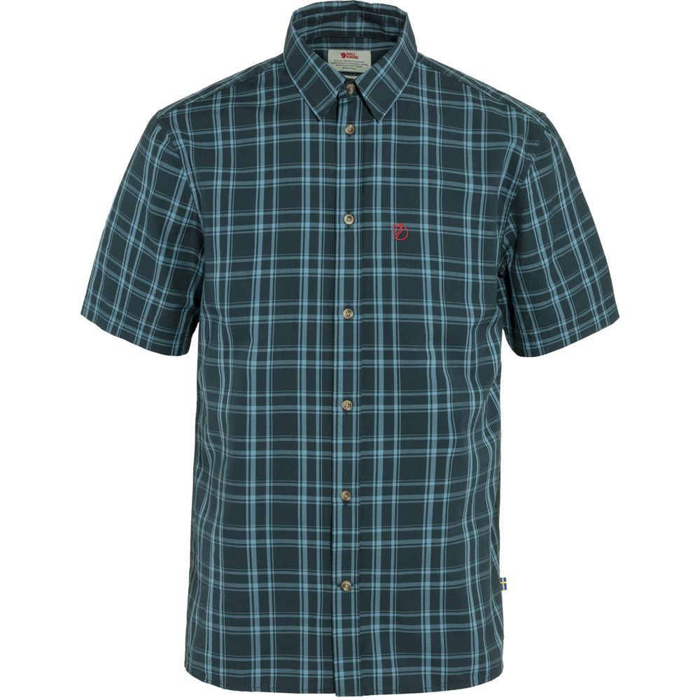 Övik Lite Shirt SS M Dark Navy-Dawn Blue