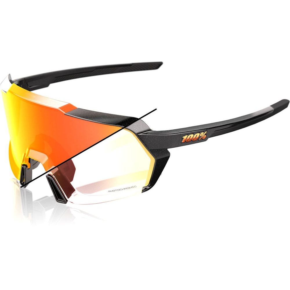 KORBIN - Gloss Metallic Black - Orange Flash Mirror Photochromic