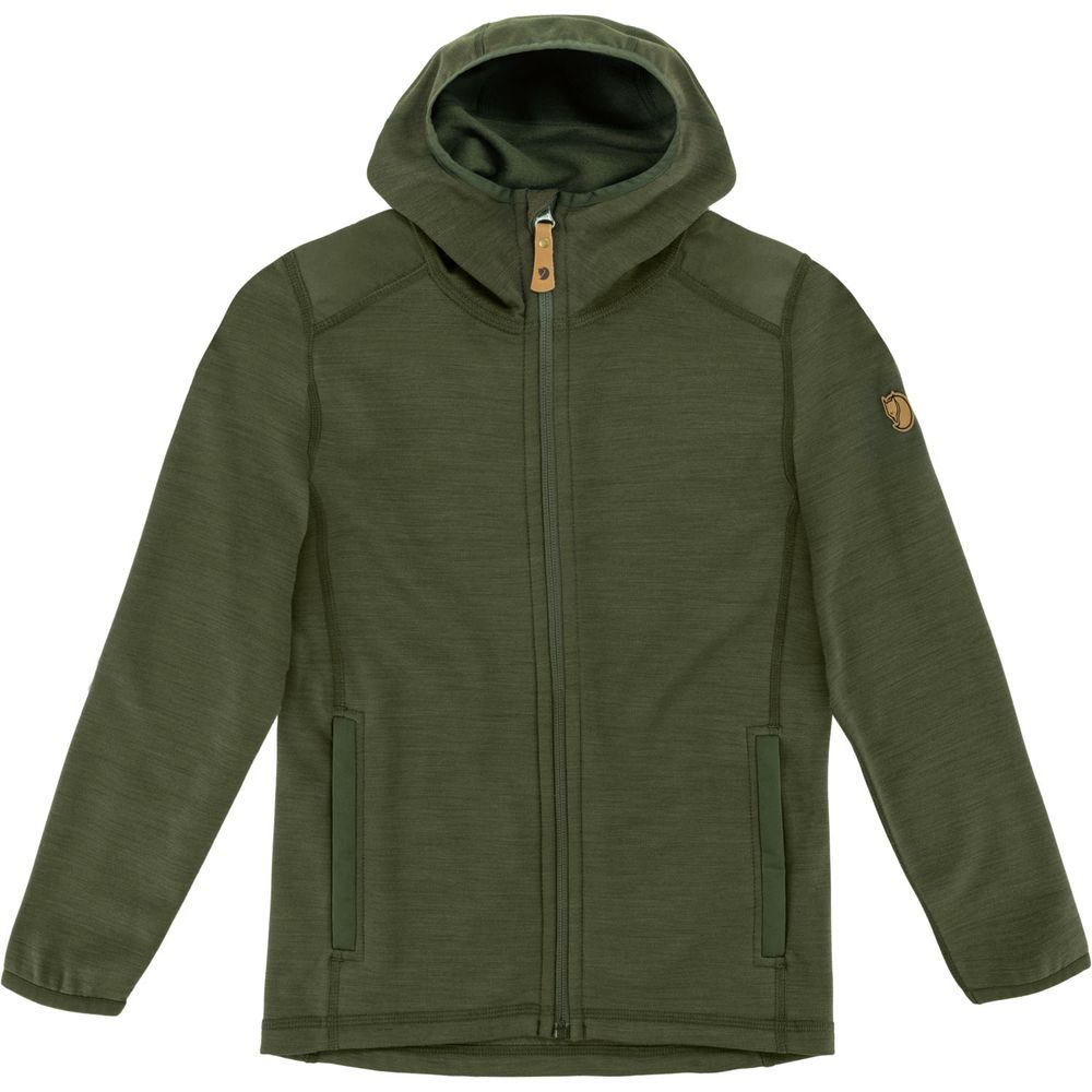 Kids Keb Fleece Hoodie Deep Forest