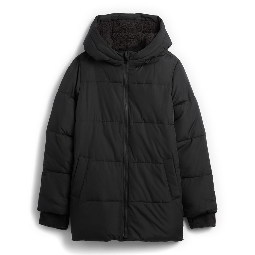 797052-00 Dětská prošívaná nepromokavá bunda Černá