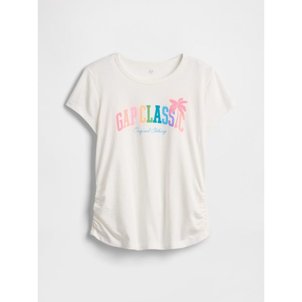 725024-00 Dětské tričko s logem Bílá