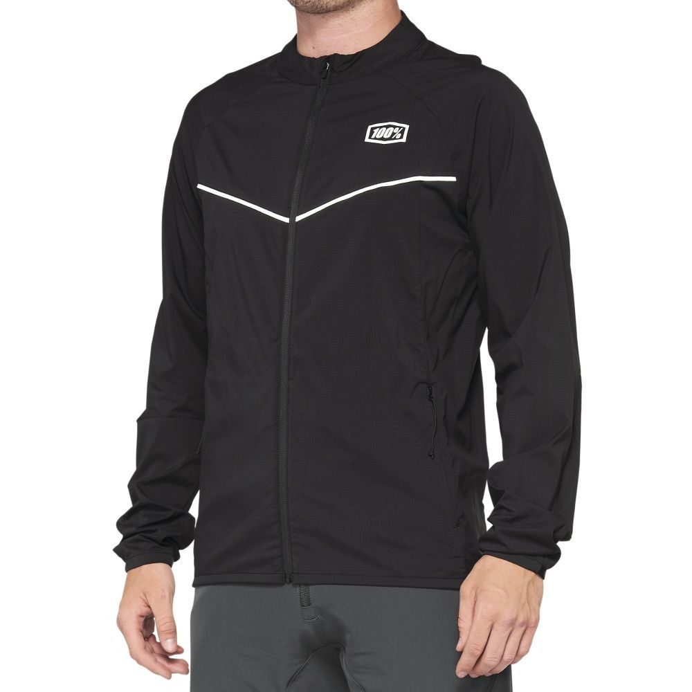 CORRIDOR Stretch Windbreaker, Black