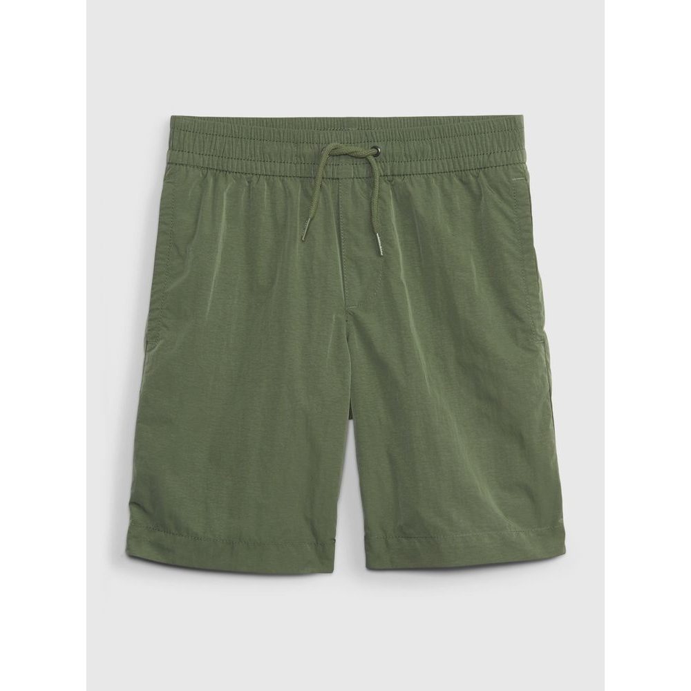 853019-01 Dětské kraťasy s pružným pasem Zelená