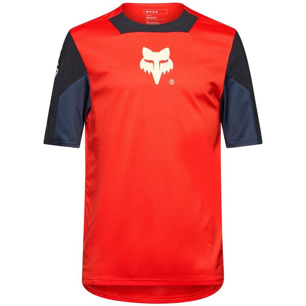 Defend Ss Jersey Elevated Fluorescent Red
