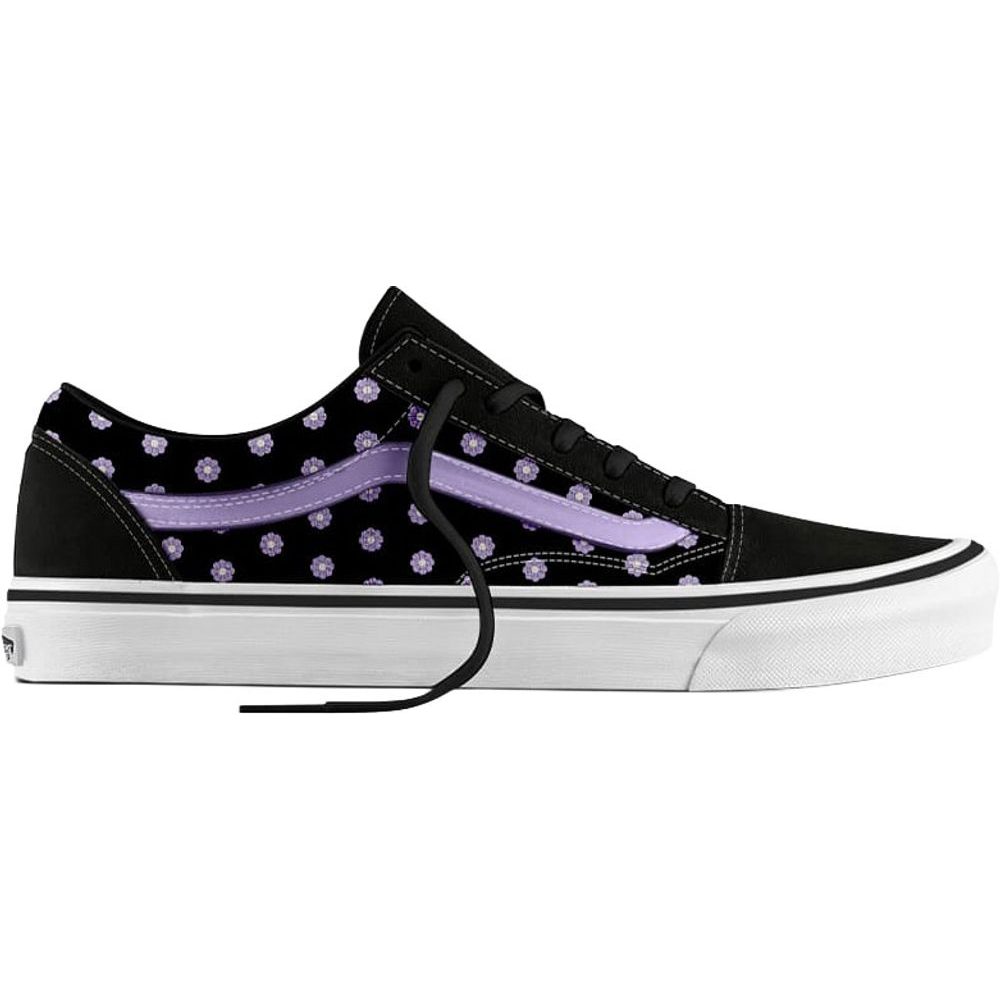 Old Skool FLORAL EMBROIDERY PURPLE