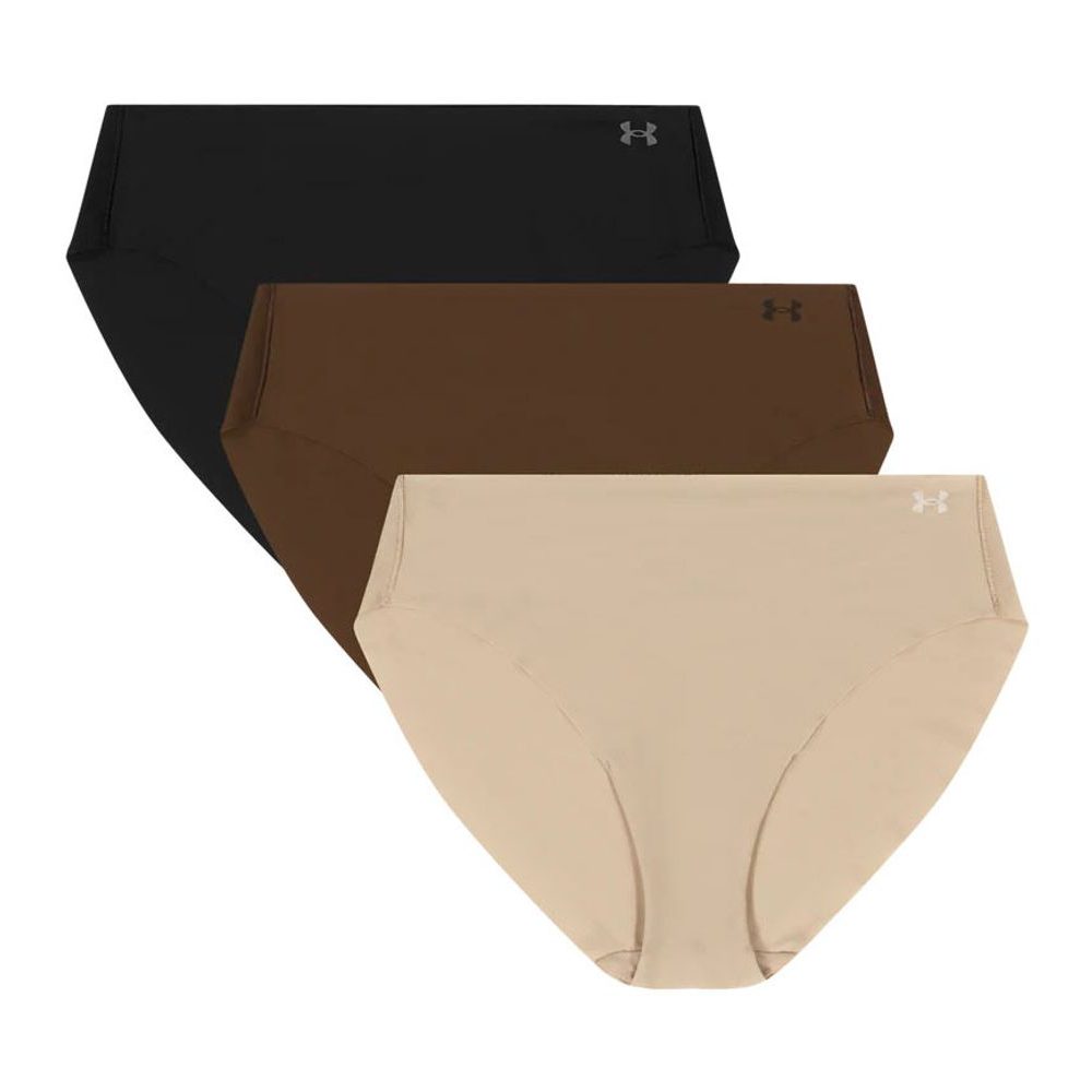 Ua Pure Stretch No Show Bikini-Solid - 3pk HUE 500