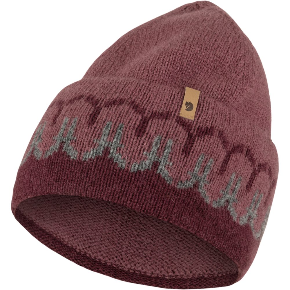 Övik Path Knit Beanie, Dark Garnet-Mesa Purple