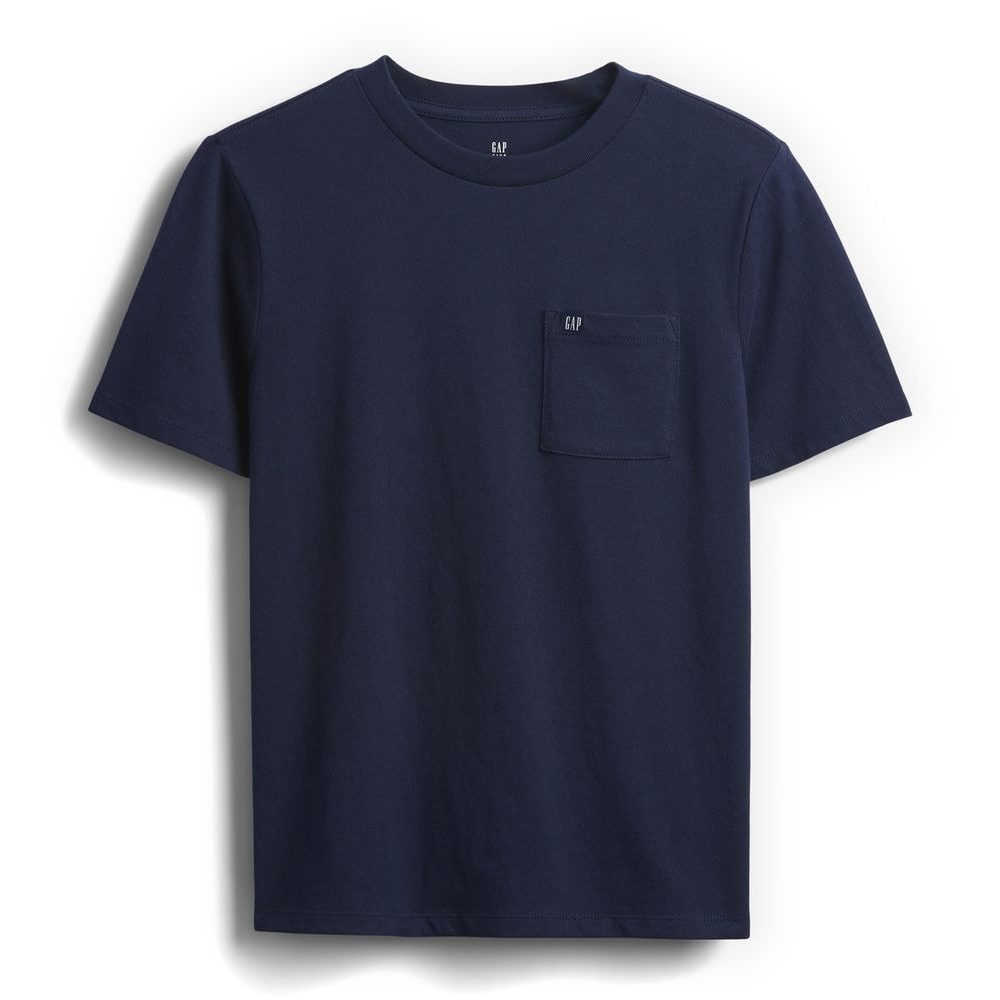 819989-00 Dětské tričko s kapsou Tmavě modrá